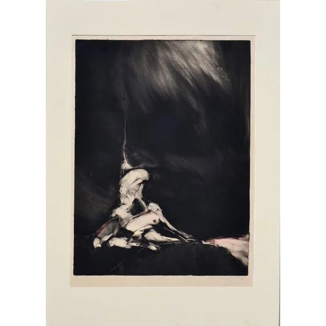 1970s "Embrace" Figurative Lithograph by Patricia Way For Sale