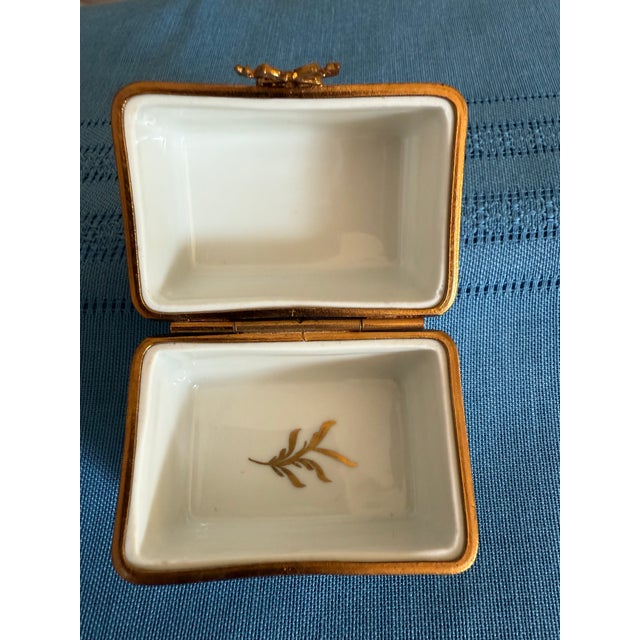 Ceramic Antique Limoges Eximious Floral Trinket Box. Very Rare. For Sale - Image 7 of 8