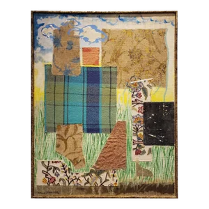 Post-Modern Multi-Medium Prairie Landscape Painting by Jacques Lamy