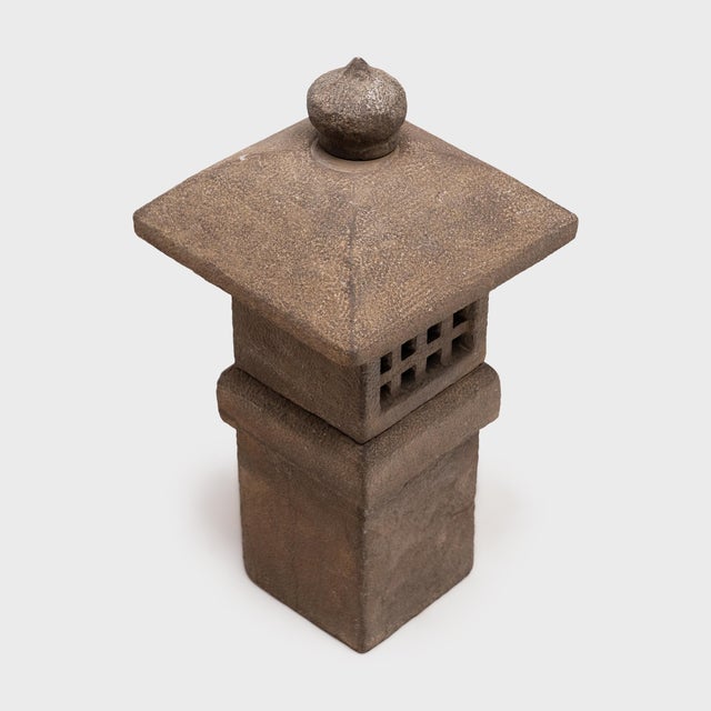 Chinese Chinese Square Limestone Garden Lantern For Sale - Image 3 of 5
