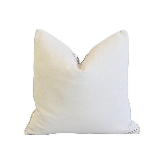 Custom Blue White Chinoiserie Feather Down Pillows 26 Square