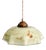 Art Deco Pendant Light in Green Marbled Opaline Glass, 1920s-1930s For Sale
