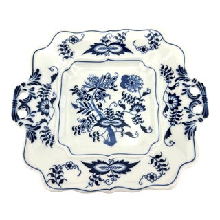 Vintage Danube Japan Blue and White Serving Tray For Sale