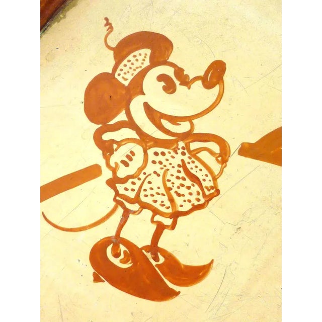 Wood & Painted Metal Mickey Mouse Tray, 1930s For Sale - Image 3 of 8