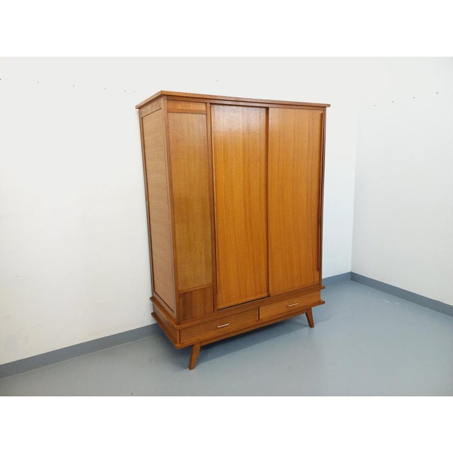 Mid-Century Modern Vintage Oak Wardrobe, 1960s For Sale - Image 3 of 18