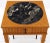 1990s Square Round Black Marble Insert Top One Drawer Accent Table For Sale - Image 12 of 13