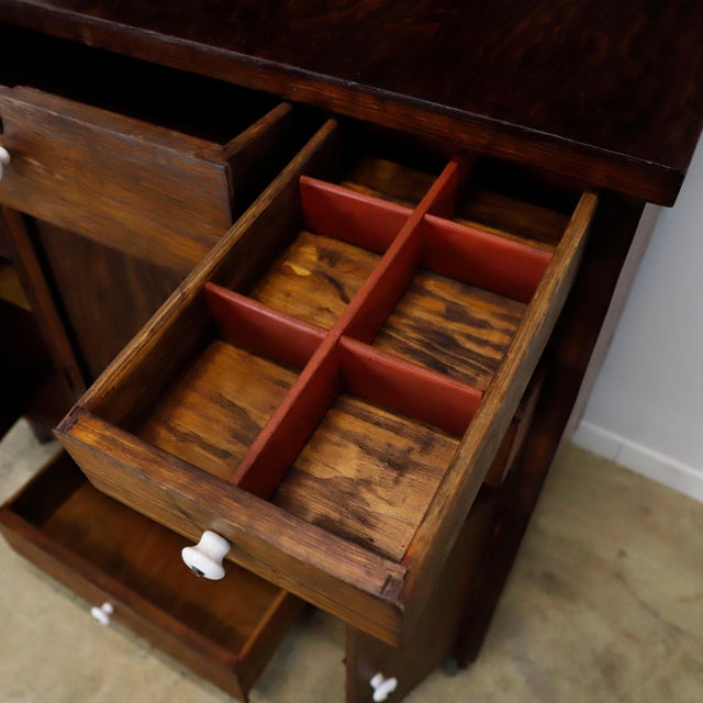 Vintage Painter Chest of Drawers with Porcelain Knobs For Sale - Image 11 of 18