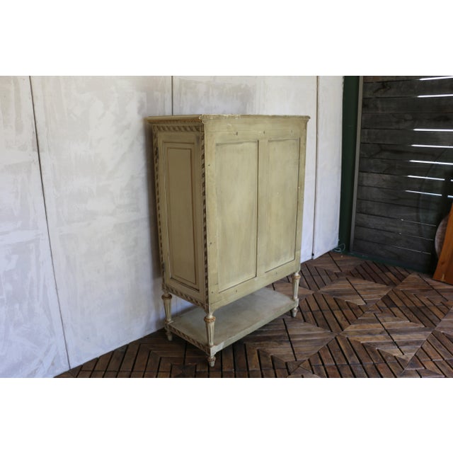 Antique Italian Painted Cabinet With Gold Leaf Accents, Circa 1930s For Sale - Image 16 of 18
