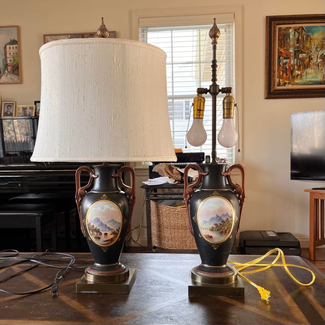 Antique Lamps, Shades and Bulbs Not Included - a Pair For Sale In New York - Image 6 of 7