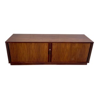 Vintage Danish Dana Tambour Media Cabinet Credenza For Sale