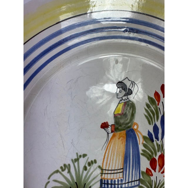 Ceramic 1960s Dinner Plates by Henriot Quimper Set of 7 For Sale - Image 7 of 7