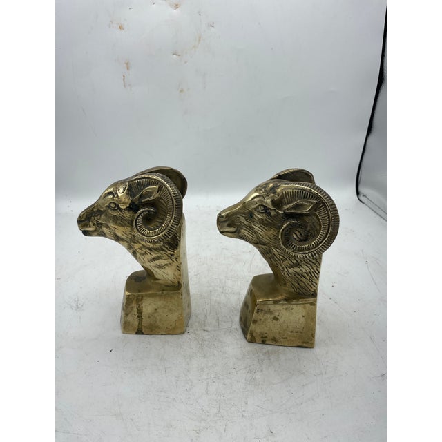 Brass Ram Bookends For Sale In Nashville - Image 6 of 7
