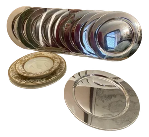 Italian Dinnerware Set in Silver 800, Set of 12