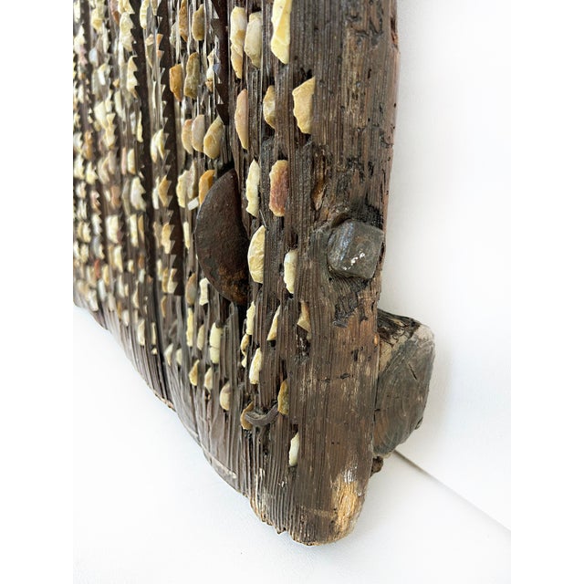 Antique Plow Threshing Board, Mounted Wall Sculpture, South of Spain For Sale - Image 10 of 11