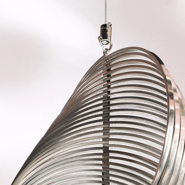 Mid-Century Spiral Stainless Steel Hanging Sculpture 1/100 Signed Erwin Hauer For Sale - Image 13 of 18