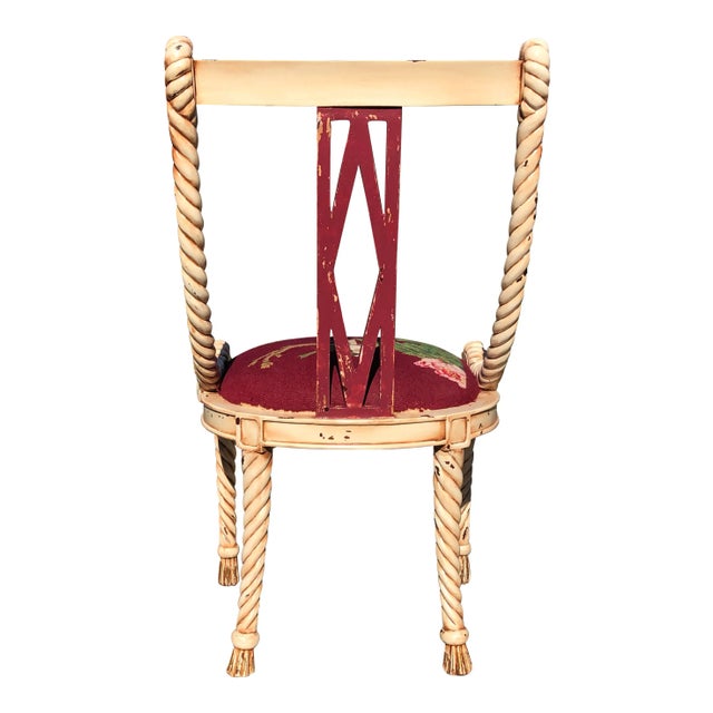 Carved Rope and Tassel Dining Chairs - Set of 4 For Sale - Image 9 of 11