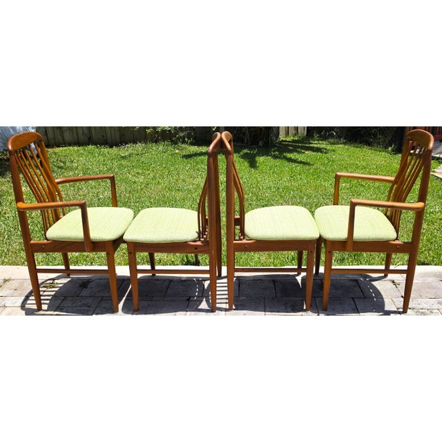 Vintage 1980s Benny Linden Solid Teak Sculptural Dining Chairs Set of 4 For Sale - Image 10 of 17