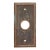 Vintage 4.75 In. Bronze Rectangular Door Bell Plate For Sale