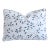 Beautiful Designer Page Turner Embroidered Blue Leaf Botanical Feather/Down Pillow For Sale