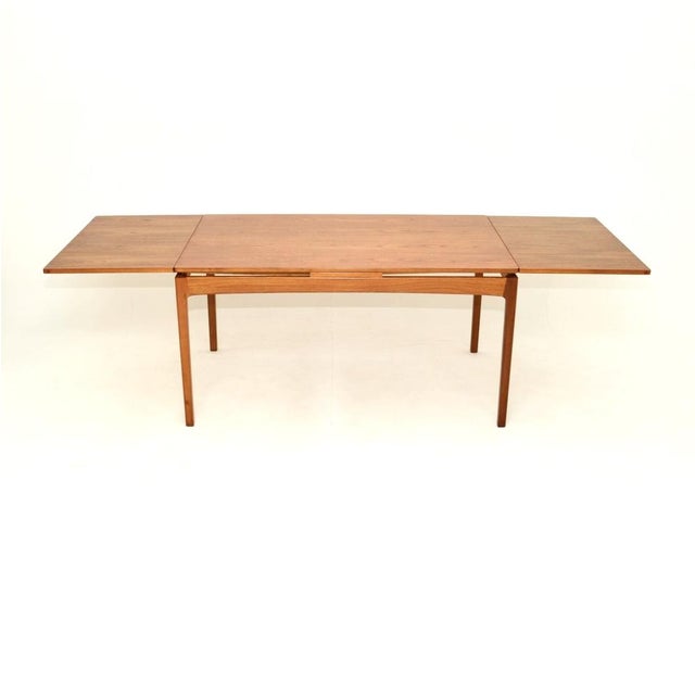Vintage Danish Extending Dining Table in Teak, 1960s For Sale - Image 4 of 10