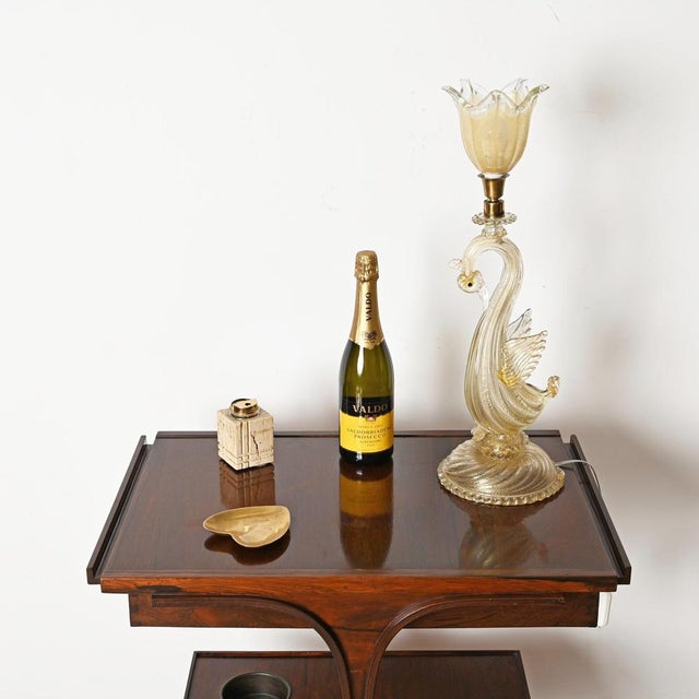 Swan Table Lamp in Murano Glass and 24 Karat Gold by Archimede Seguso, Italy 1950s For Sale - Image 13 of 14