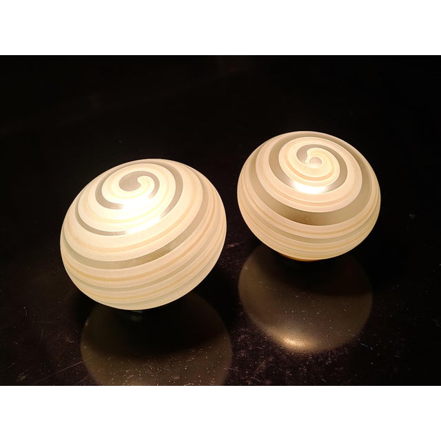 Spiral Murano Glass Lamps from Manifattura di Murano, 1970s, Set of 2 For Sale - Image 15 of 15