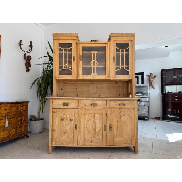 Rustic Kitchen Cabinet, Buffet, Sideboard, Art Nouveau Style. Dimensions: Height x Width x Depth 203 x 155 x 56 cm. For...