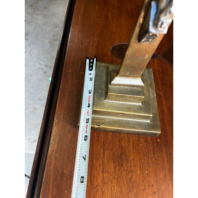 Brass 1970s Large Heavy Brass Crucifix For Sale - Image 8 of 12
