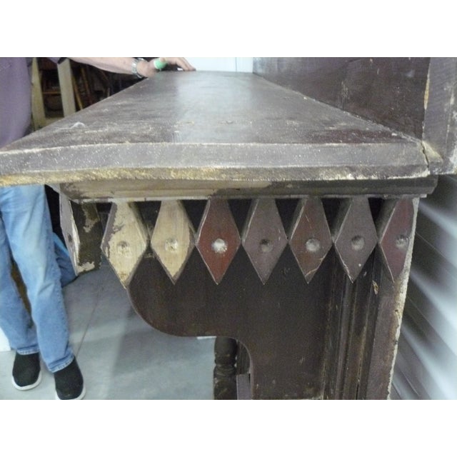 Early 20th C. Folk Art Pine Mantle For Sale - Image 10 of 18