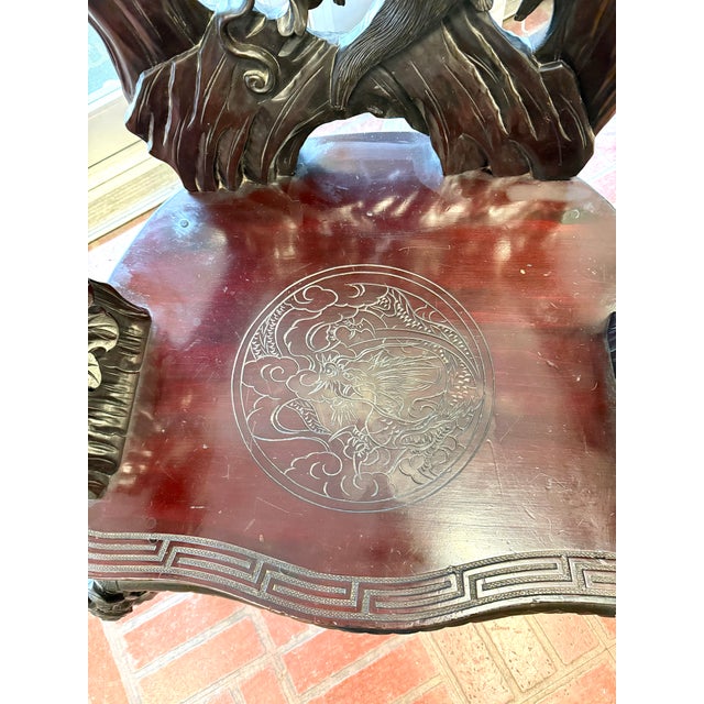 20th Century Asian Carved Monkey Arm Chair For Sale - Image 11 of 11