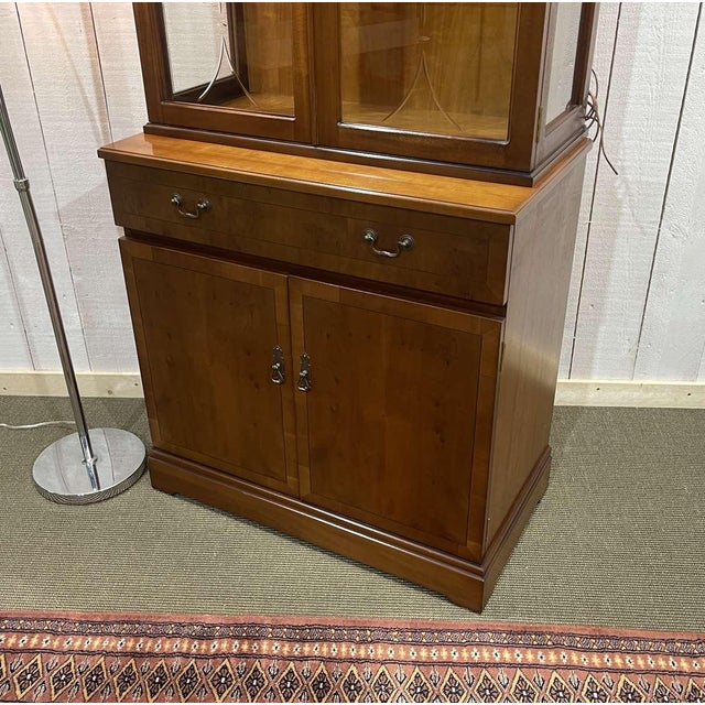 Wood English Display Case with Two Yew Bodies, 1980s For Sale - Image 7 of 15