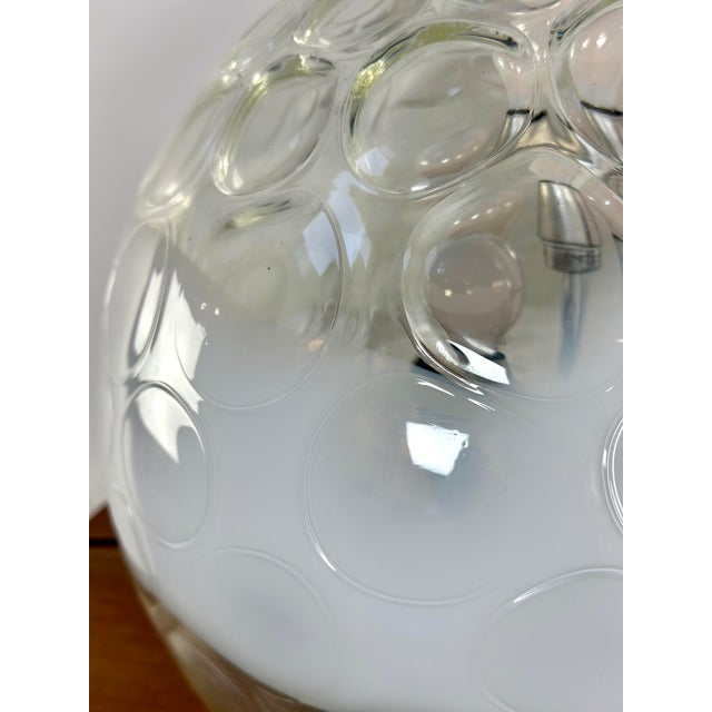 Vintage Murano Glass Ball Lamp with Blown and Bubbled Surface, 1970s For Sale - Image 6 of 14