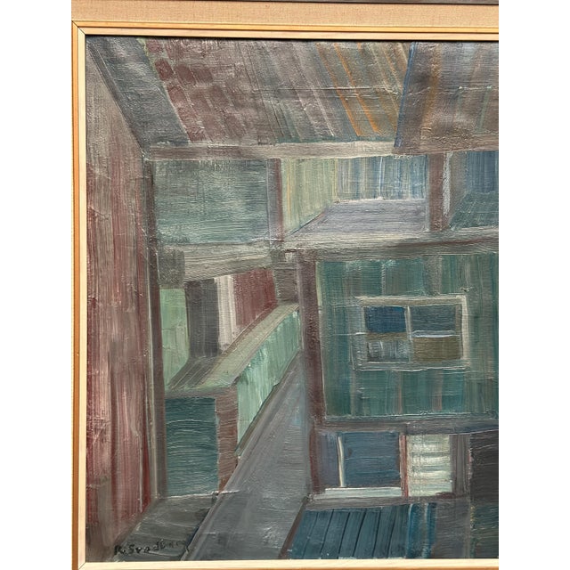 Ragnar Svedberg, Landscape Composition, 1950s, Oil Painting on Panel, Framed For Sale - Image 17 of 18