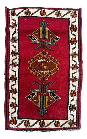 Small Vintage Turkish Rug, 1970s