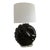 1980s Art Deco Revival, Van Teal Table Lamp, Black Ceramic Glase, Lucite Base. Euc. For Sale