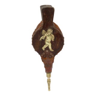 19th Century Fireplace Bellow with Cherub For Sale