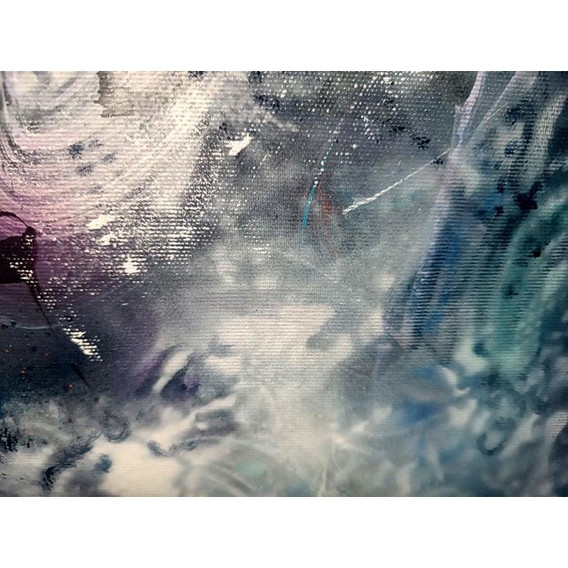 Blue Ovidiu Kloska, Silent Genesis, Acrylics on Canvas For Sale - Image 8 of 10