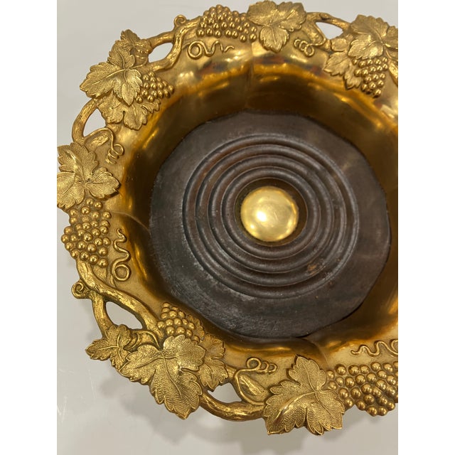 1990s Gold Plated Wine Coaster For Sale - Image 4 of 5