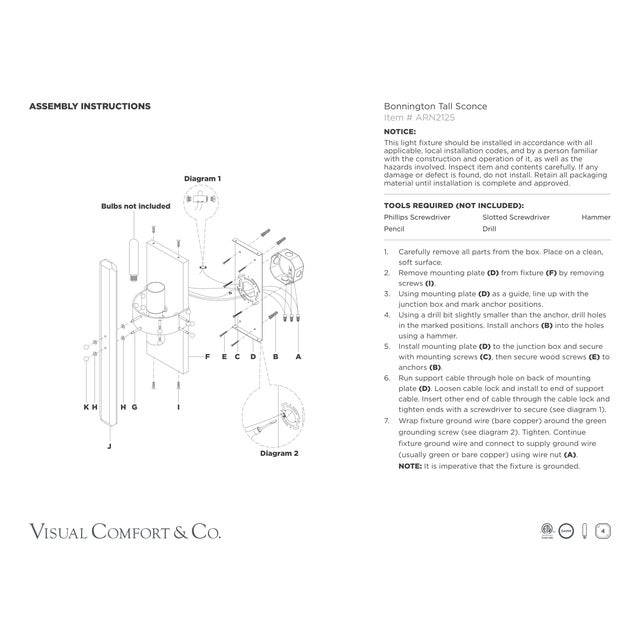 Visual Comfort AERIN for Visual Comfort Signature Bonnington Tall Sconce in Hand-Rubbed Antique Brass with Alabaster For Sale - Image 4 of 5