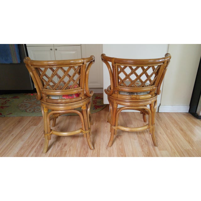Vintage Bamboo Game Table & Chairs Set Chairish