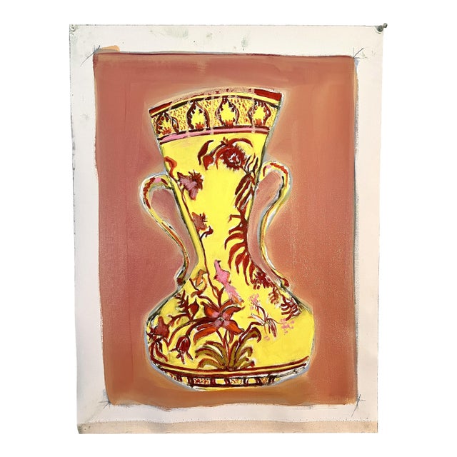 Original oil on gessoed canvas, the painting is sold unstretched. There is a two inch white border around the painting to...