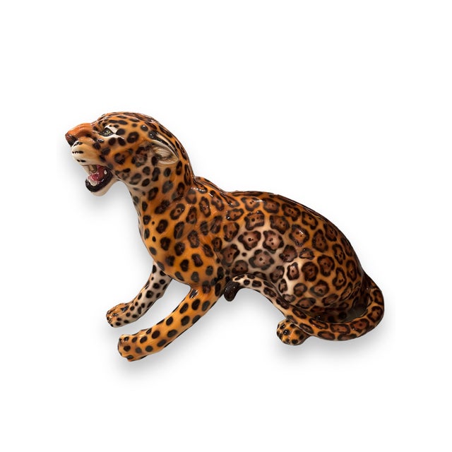 Made in Italy Hand painted leopard Height: 30in Width: 13in Length: 30in