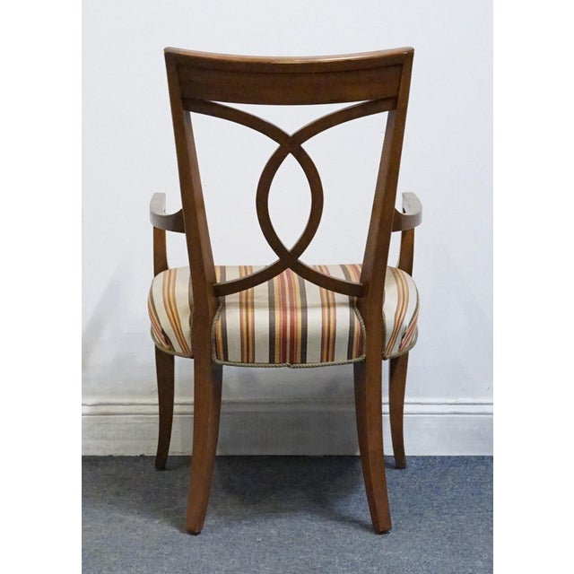 High End Vintage Solid Cherry Italian Neoclassical Revival Dining Arm Chair For Sale In Kansas City - Image 6 of 9