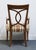 High End Vintage Solid Cherry Italian Neoclassical Revival Dining Arm Chair For Sale In Kansas City - Image 6 of 9