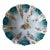 Vintage Mid 20th Century Germany Serving Bowl Blue Gold Floral Germany Hand Painted For Sale