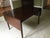 Wood Vintage Brandt Mahogany Drop-Leaf Dining Table & Four Chairs With 21" Leaf and Custom Table Pads For Sale - Image 7 of 18