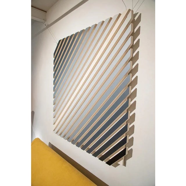 Renaat Ramon, Optical Artwork, 1980s, Wood For Sale - Image 4 of 6