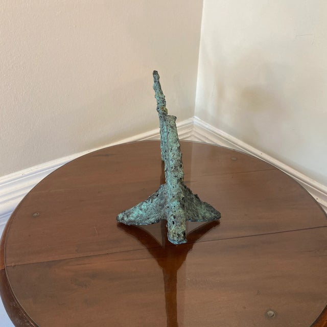 Brutalist Early 21st Century Bronze Artist Made Brutalist Style Fish Sculpture For Sale - Image 3 of 7