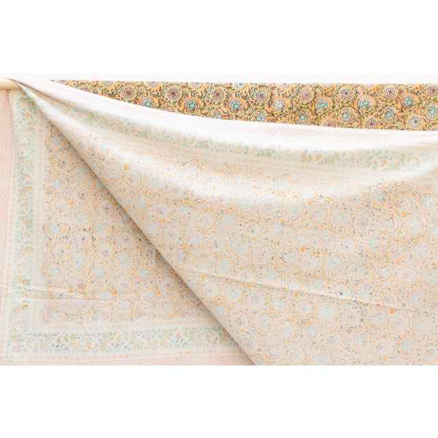 Turmeric Sunset, Hand Blockprint Cotton Coverlet For Sale In Los Angeles - Image 6 of 7