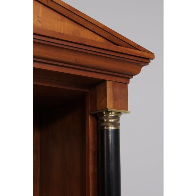Baker French Empire Style Tall Open Cherry Bookcase For Sale - Image 9 of 12